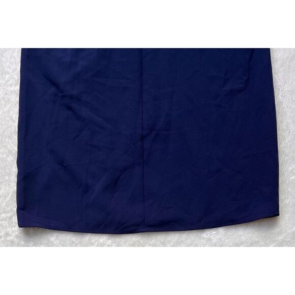 Tobi Navy Blue 3/4 Sleeve V-Neck Sheath Shift Mini Dress, Size Small - Picture 15 of 15